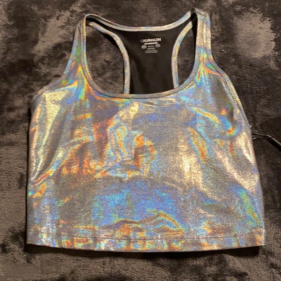 Calvin Klein Holographic crop top - Picture 1 of 4